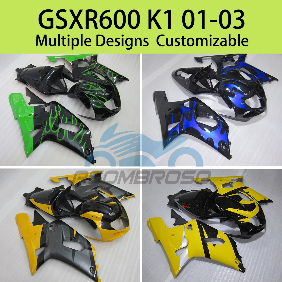 Body Parts Fairings GSXR 600 750 2001 2002 2003 ABS Plastic Motorcycle Fairing Kit for SUZUKI GSXR600 GXSR750 K1 01 02 03
Body Parts Fairings GSXR 600 750 2001 2002 2003 ABS Plastic Motorcycle Fairing Kit for SUZUKI GSXR600 GXSR750 K1 01 02 03