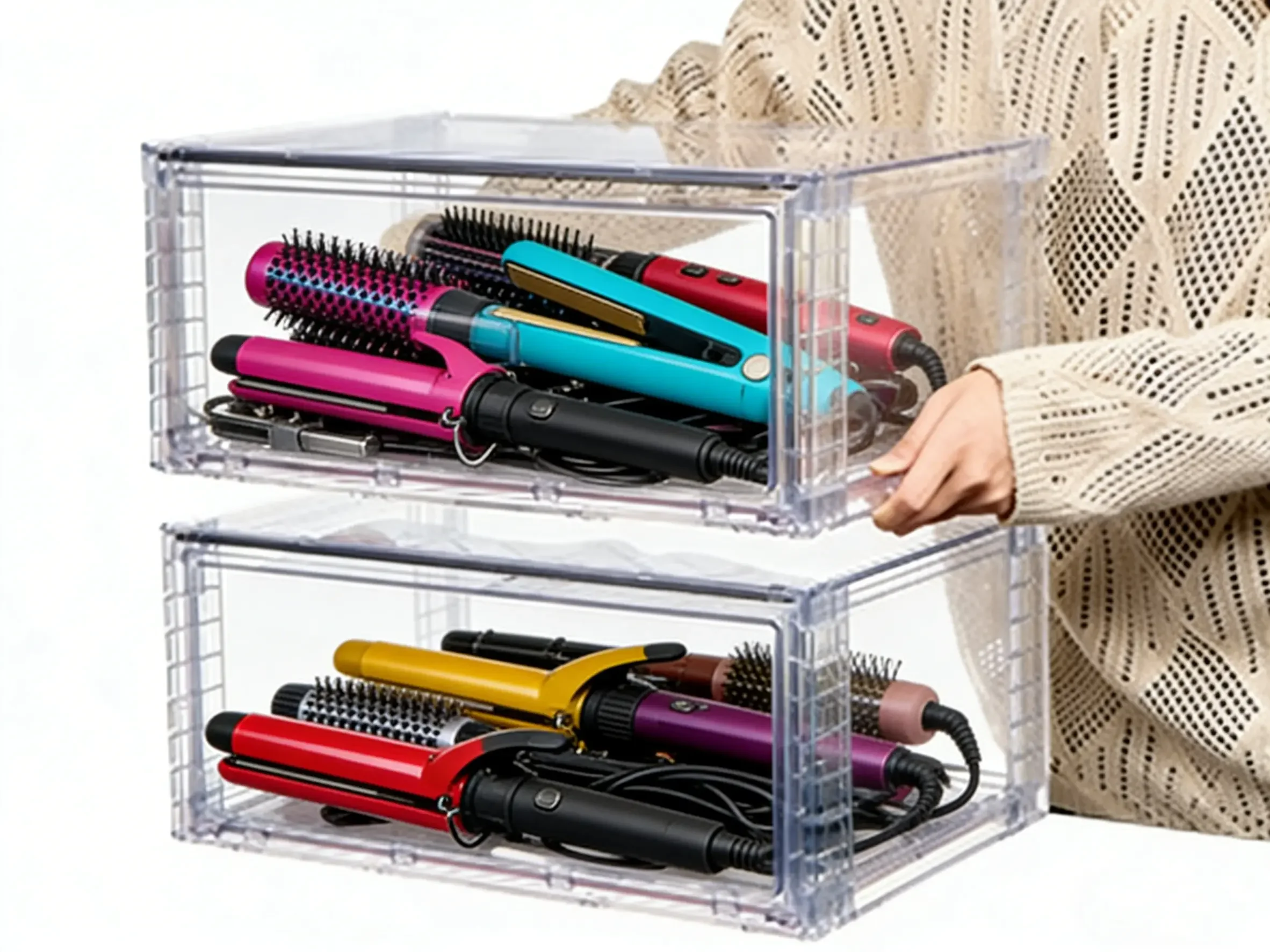 Vtopmart 2-5 Pack Large Clear Stackable Storage Drawers 27QT, Easily Assemble Closet/Styling Tools Storage Bins, Dust-Proof UnderBed Organizer for Hot Tools, Clothing, Bedroom, Entryway, Playroom & Apartment Organization
Vtopmart 2-5 Pack Large Clear Stackable Storage Drawers 27QT, Easily Assemble Closet/Styling Tools Storage Bins, Dust-Proof UnderBed Organizer for Hot Tools, Clothing, Bedroom, Entryway, Playroom & Apartment Organization