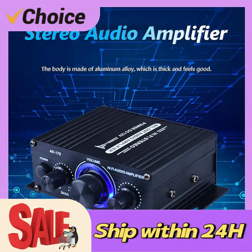 HiFi Stereo Audio Power Amplifier High-fidelity Mini Audio Power Amplifier Big Knob Amp for Home Car Use
HiFi Stereo Audio Power Amplifier High-fidelity Mini Audio Power Amplifier Big Knob Amp for Home Car Use