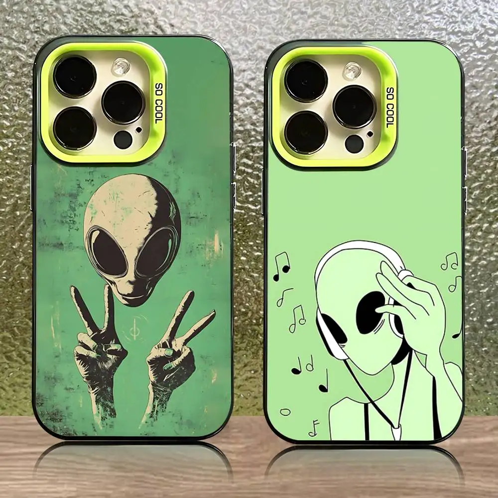 Funny Cartoon Alien Space Phone Case For iPhone 16,15,14,13,12,11,Pro,XS,Max,Plus,Mini,SE Green Candy Matte Shockproof Cover
Funny Cartoon Alien Space Phone Case For iPhone 16,15,14,13,12,11,Pro,XS,Max,Plus,Mini,SE Green Candy Matte Shockproof Cover