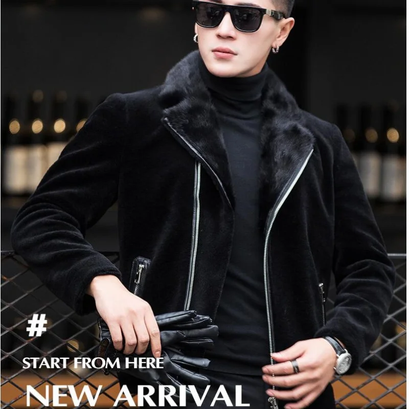 Real Mink Coat Genuine Leather Men Short Paragraph Winter Fur Men's Motorcycle Jacket Hombre Veste Cuir Biker
Real Mink Coat Genuine Leather Men Short Paragraph Winter Fur Men's Motorcycle Jacket Hombre Veste Cuir Biker