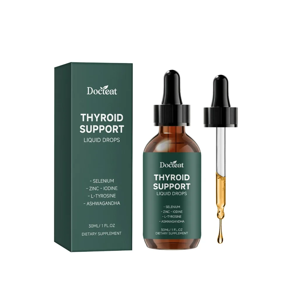 Docteat Thyroid Support Liquid Drops Doceat Daily Balance Formula with Iodine Selenium Zinc L-Tyrosine Ashwagandha 30 ML
Docteat Thyroid Support Liquid Drops Doceat Daily Balance Formula with Iodine Selenium Zinc L-Tyrosine Ashwagandha 30 ML