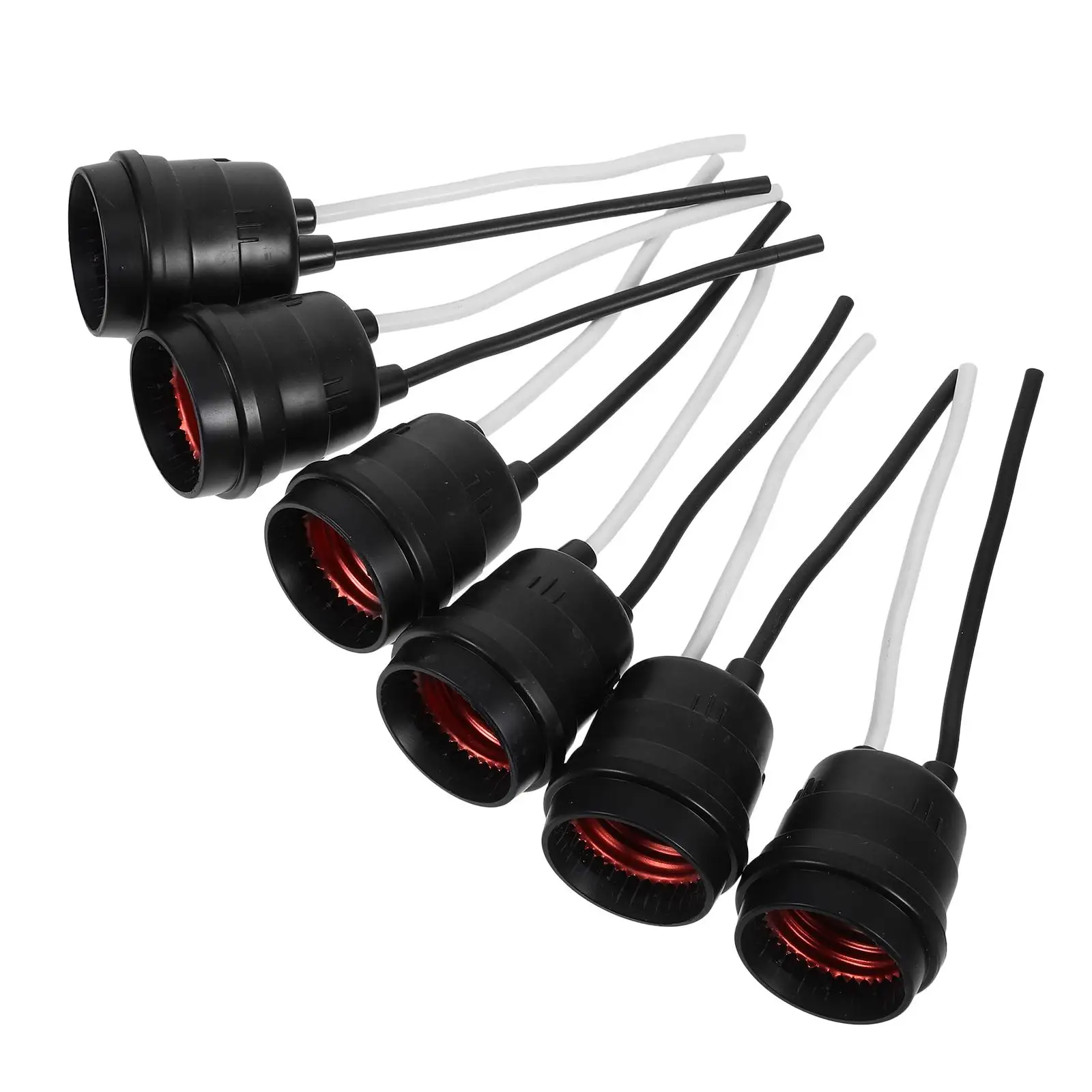 6pcs Lamp Holder Black Waterproof E27 Pigtail Socket Bulb Base Screw Plug Durable PVC Material Indoor Outdoor Use
6pcs Lamp Holder Black Waterproof E27 Pigtail Socket Bulb Base Screw Plug Durable PVC Material Indoor Outdoor Use