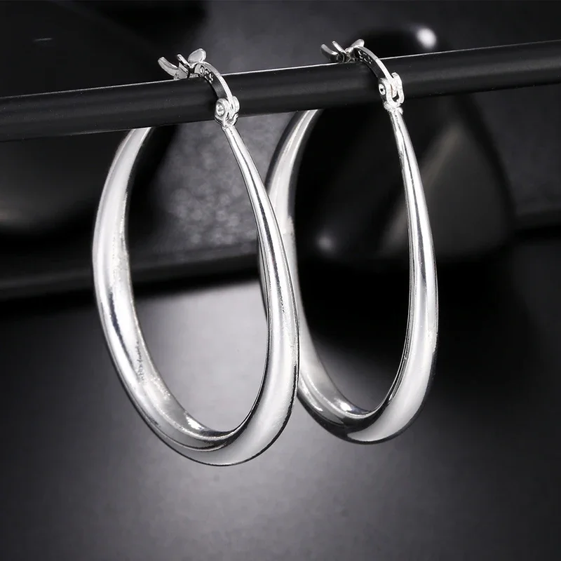 Fashionable 925 Sterling Silver Glossy Earrings Creative Outdoor Travel European American Exaggerated Outer Ring Earrings
Fashionable 925 Sterling Silver Glossy Earrings Creative Outdoor Travel European American Exaggerated Outer Ring Earrings