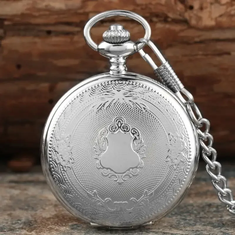 Steampunk Engraved Shield Case Men Women Quartz Analog Pocket Watch Roman Numeral Display with Pendant Fob Chain Gift
Steampunk Engraved Shield Case Men Women Quartz Analog Pocket Watch Roman Numeral Display with Pendant Fob Chain Gift