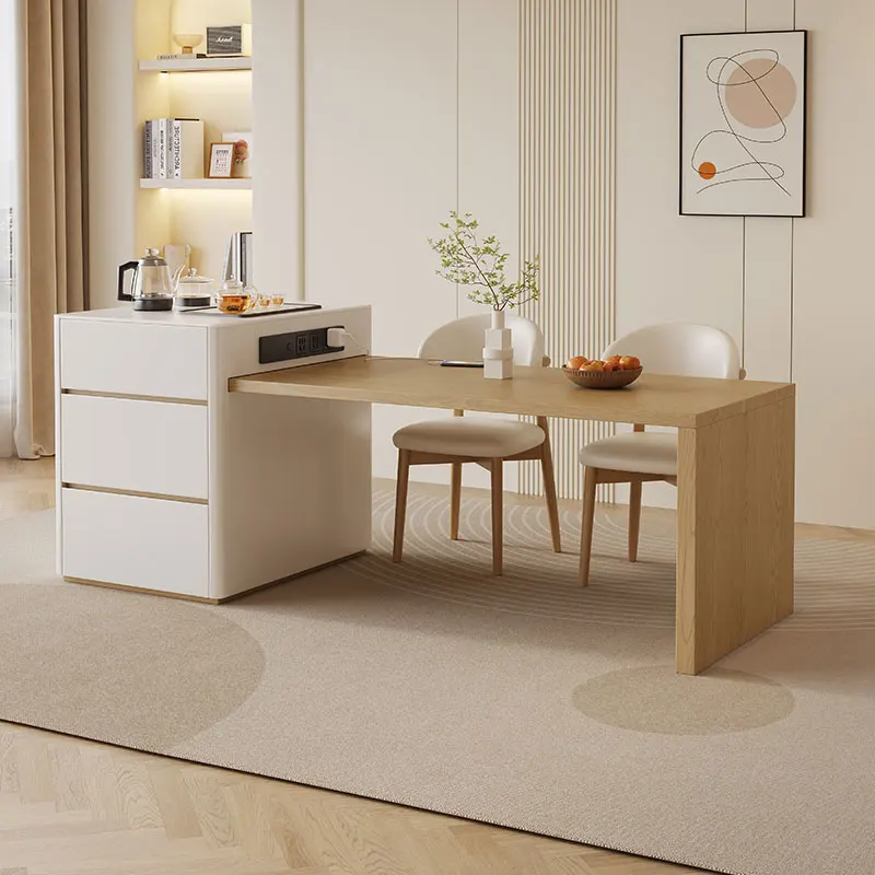 Modern Minimalist Solid Wood Kitchen Island Extendable Dining Table Multifunctional Compact Quartz Storage Countertop FYDT
Modern Minimalist Solid Wood Kitchen Island Extendable Dining Table Multifunctional Compact Quartz Storage Countertop FYDT