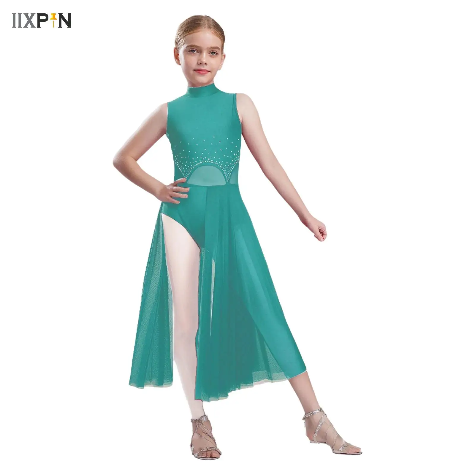Kid Girl Modern Dance Performance Dress Sleeveless Sheer Mesh Ballet Skirted Leotard Figure Skating Lyrical Contemporary Costume
Kid Girl Modern Dance Performance Dress Sleeveless Sheer Mesh Ballet Skirted Leotard Figure Skating Lyrical Contemporary Costume