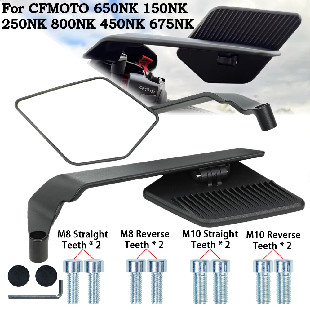 Motorcycle Mirrors For CFMOTO 650NK 150NK 250NK 800NK 450NK 675NK Motorcycles Side View Mirrors Adjustable Wind Wing Accessories
Motorcycle Mirrors For CFMOTO 650NK 150NK 250NK 800NK 450NK 675NK Motorcycles Side View Mirrors Adjustable Wind Wing Accessories