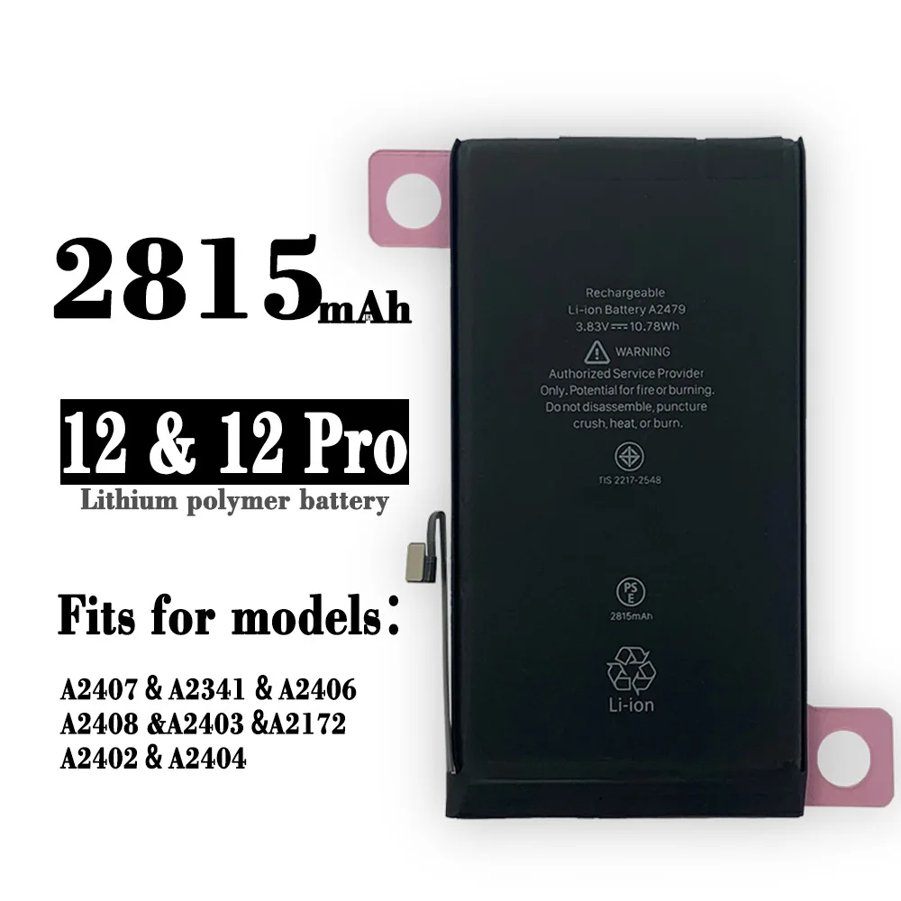 Запасной аккумулятор 2815 мАч для iPhone12 12Pro 12 Pro Мобильный телефон батареи + набор инструментов
Запасной аккумулятор 2815 мАч для iPhone12 12Pro 12 Pro Мобильный телефон батареи + набор инструментов