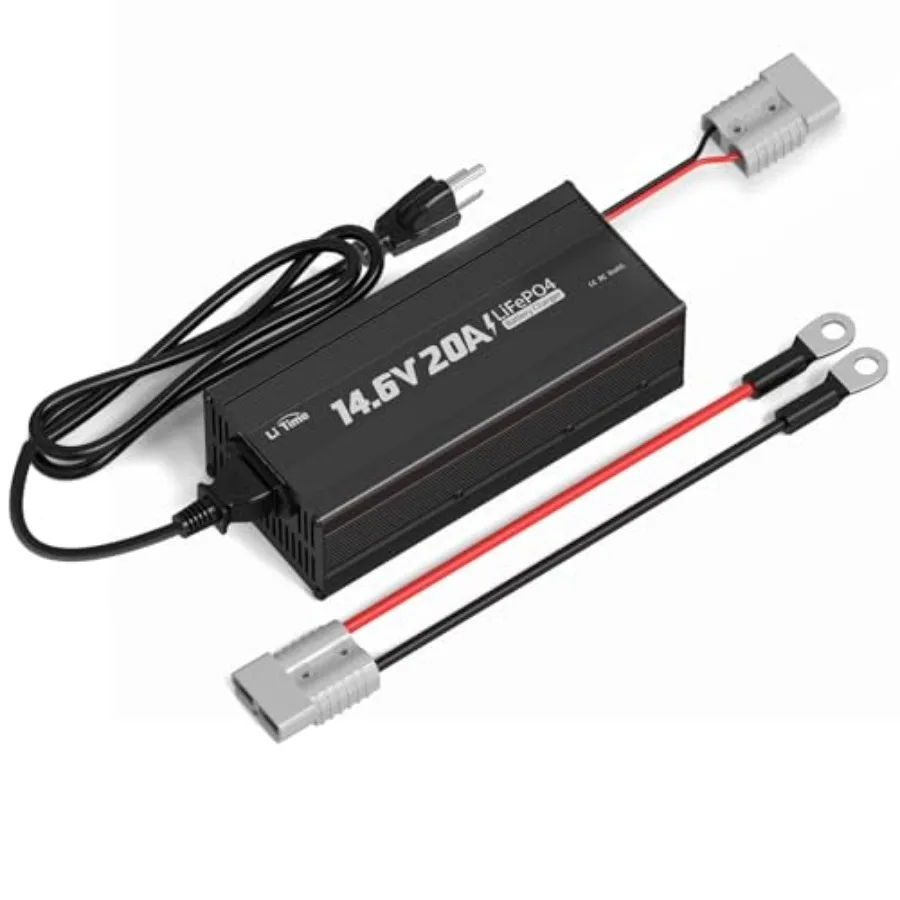 RV and off-grid solar system charger: 12V 20A lithium smart AC-DC charger with Anderson connector, LED indicator, for 14.6V LiF
RV and off-grid solar system charger: 12V 20A lithium smart AC-DC charger with Anderson connector, LED indicator, for 14.6V LiF