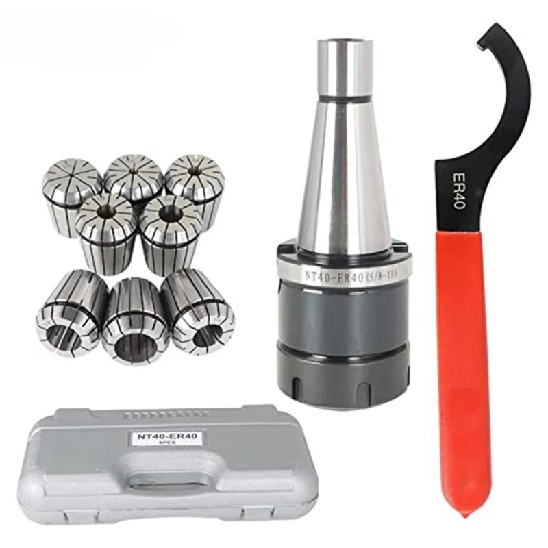 NT40-ER40-8PCS milling shank set Inch collet milling shank 8 pcs
NT40-ER40-8PCS milling shank set Inch collet milling shank 8 pcs