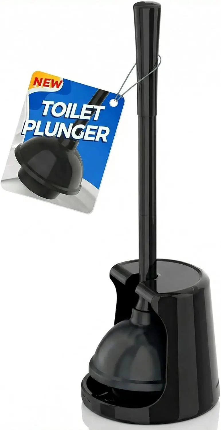 Toilet Plunger with Holder, Heavy Duty for 5.3-Inch Drain, Powerful Bathroom Plunger and Caddy Combo
Toilet Plunger with Holder, Heavy Duty for 5.3-Inch Drain, Powerful Bathroom Plunger and Caddy Combo