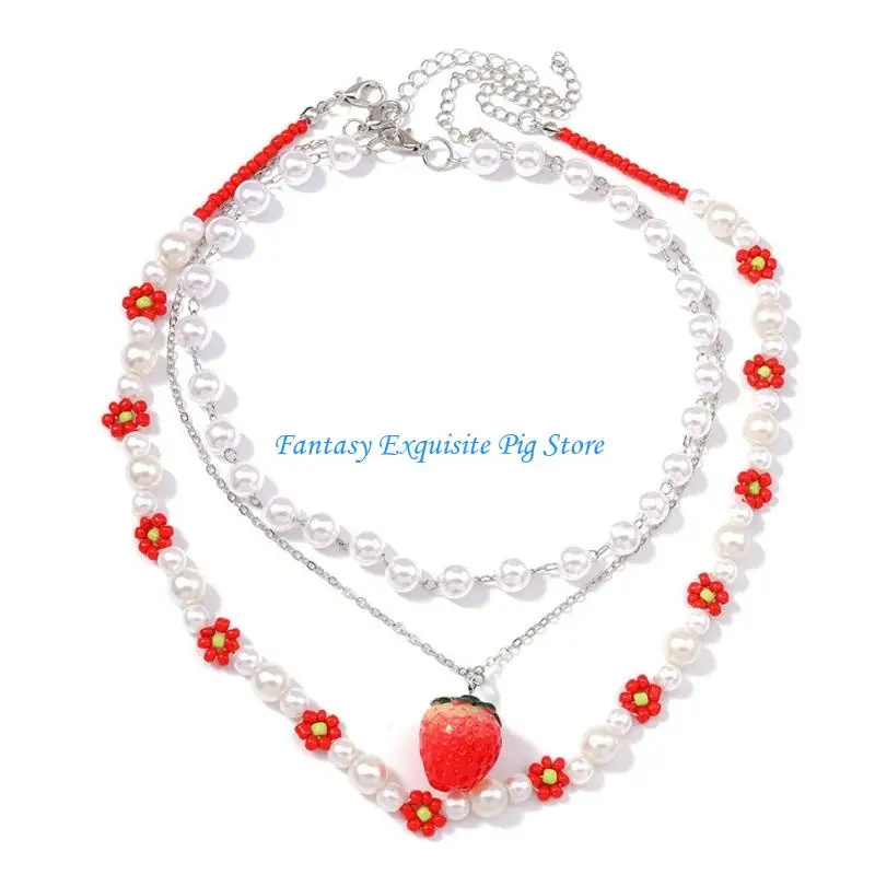 HXBF Set of 3 Elegant Pendant Necklace Strawberry Necklace Party Necklace for Daily
HXBF Set of 3 Elegant Pendant Necklace Strawberry Necklace Party Necklace for Daily