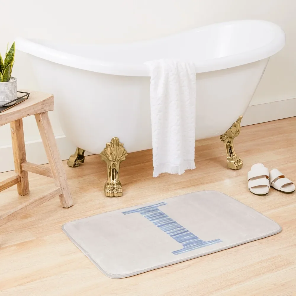 Letter I Blue Watercolor Stripes Monogram Initial Bath Mat Toilet Floor Bathroom Items Mat
Letter I Blue Watercolor Stripes Monogram Initial Bath Mat Toilet Floor Bathroom Items Mat