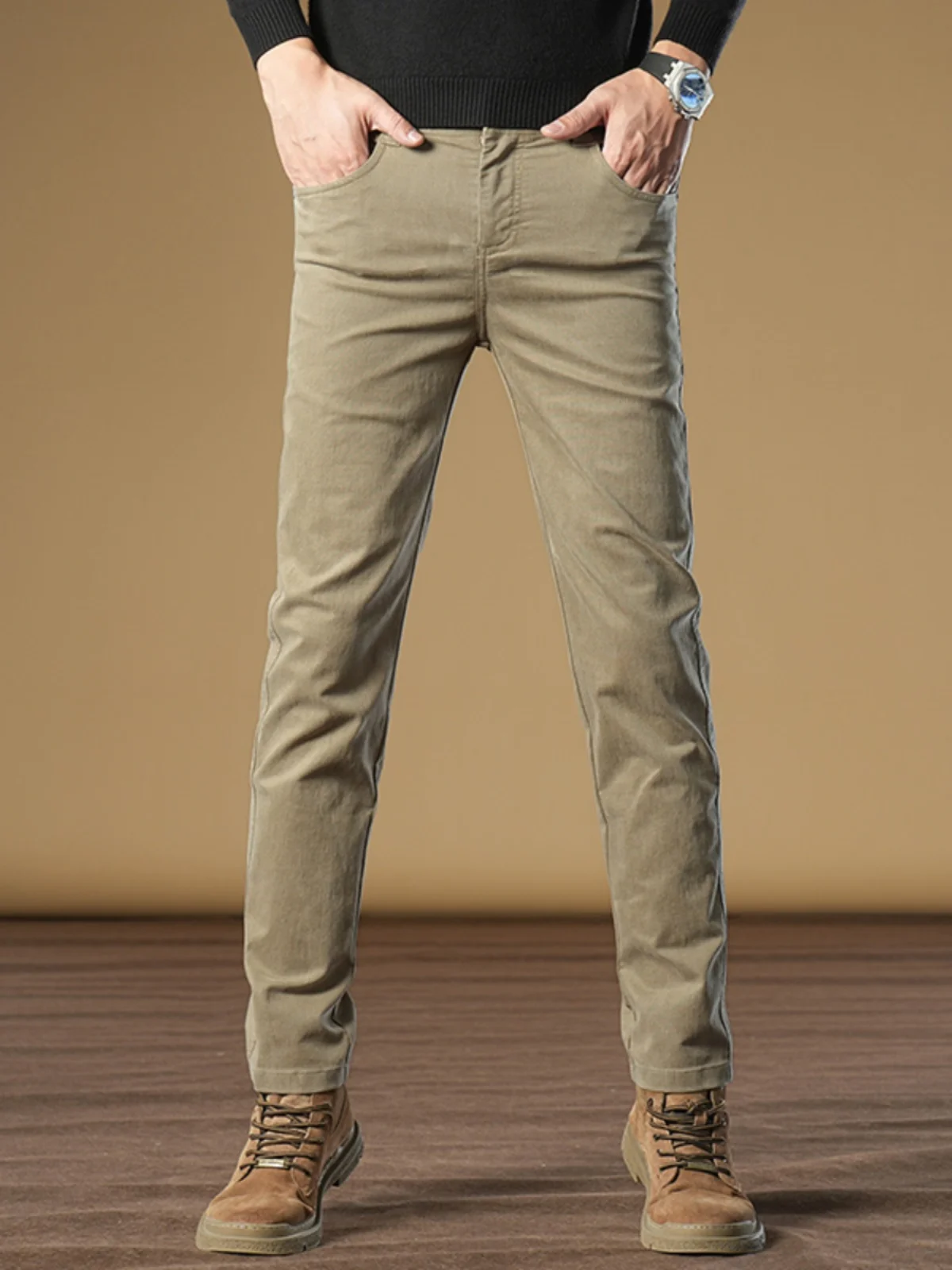 Мужские повседневные брюки из эластичного хлопка прямого кроя, модные универсальные длинные брюки из чистого хлопка для осени и зимы
Мужские повседневные брюки из эластичного хлопка прямого кроя, модные универсальные длинные брюки из чистого хлопка для осени и зимы