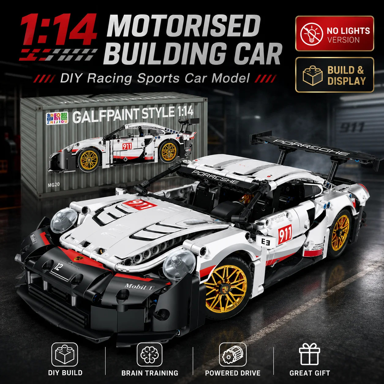 1:14 Technologybuilding Block Racing Car Sport Car DIY Assembly Model Building Toy Gift For Children, Gift For Parents
1:14 Technologybuilding Block Racing Car Sport Car DIY Assembly Model Building Toy Gift For Children, Gift For Parents