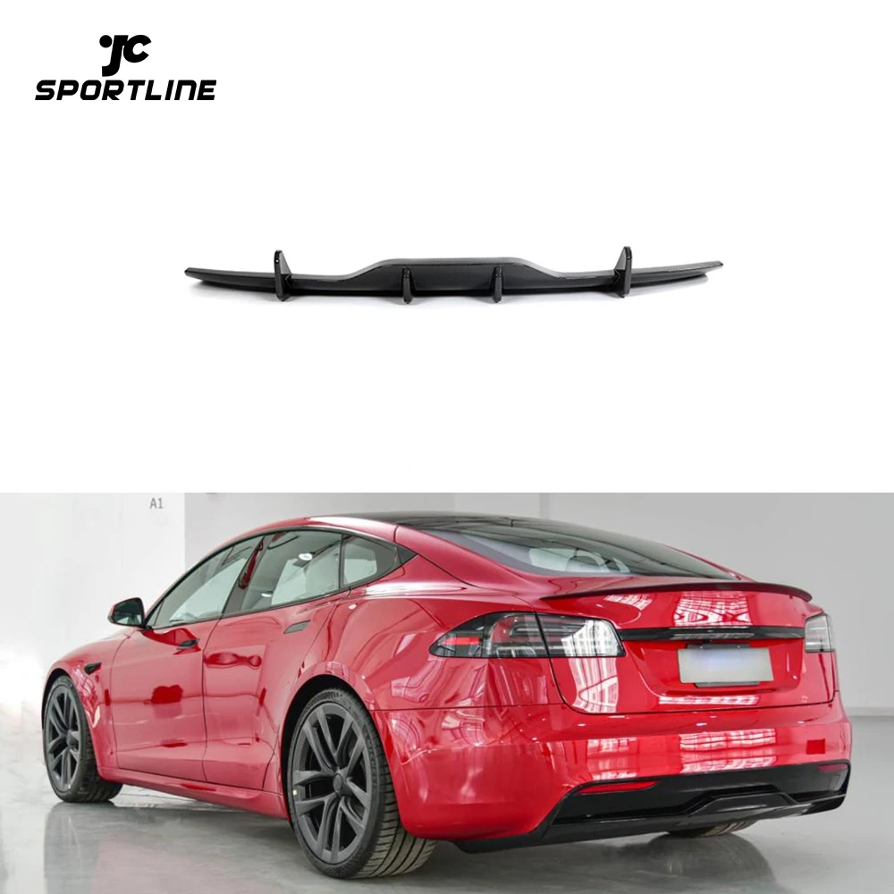 JC Sportline Carbon Fiber Rear Diffuser For Tesla Model S Plaid 2021-2023
JC Sportline Carbon Fiber Rear Diffuser For Tesla Model S Plaid 2021-2023