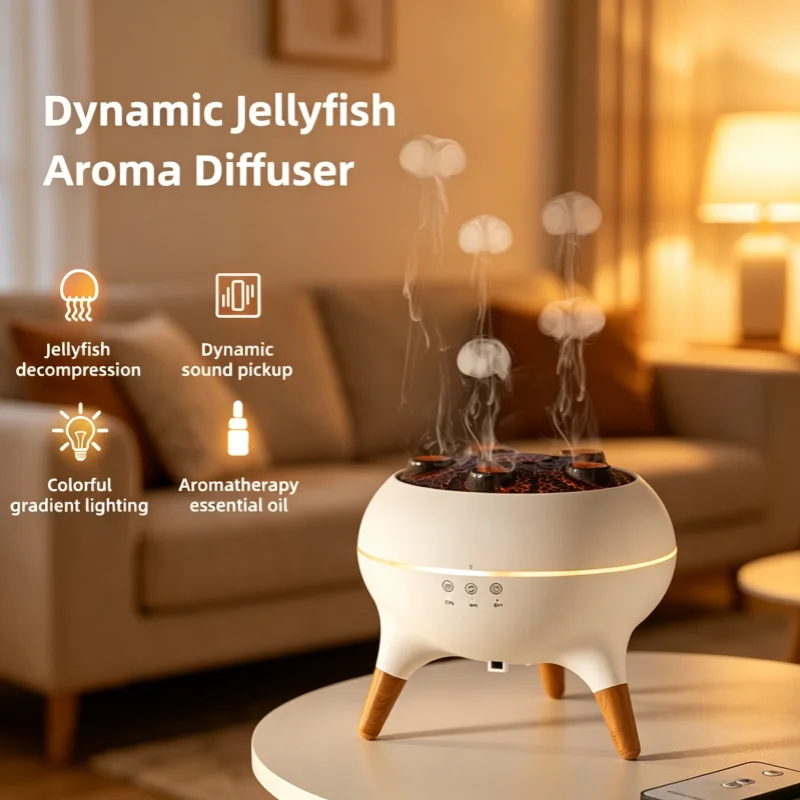 Ultrasonic Jellyfish Air Humidifier with Colorful Gradient Lights Essential Oil Diffuser Mist Maker Fogger Aroma Diffuser
Ultrasonic Jellyfish Air Humidifier with Colorful Gradient Lights Essential Oil Diffuser Mist Maker Fogger Aroma Diffuser