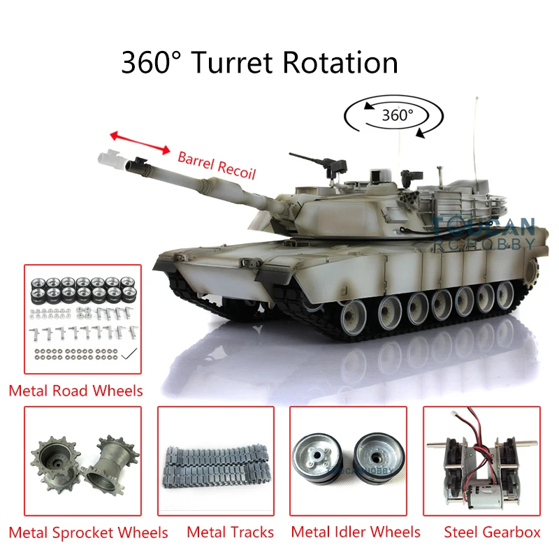 RC Tank HENG LONG Toys 1/16 Snow 7.0 Абрамы по индивидуальному заказу 3918 360 ° Радиоуправляемый Panzer с револьверной бочкой для мальчиков для игрушек TH17839-SMT4
RC Tank HENG LONG Toys 1/16 Snow 7.0 Абрамы по индивидуальному заказу 3918 360 ° Радиоуправляемый Panzer с револьверной бочкой для мальчиков для игрушек TH17839-SMT4