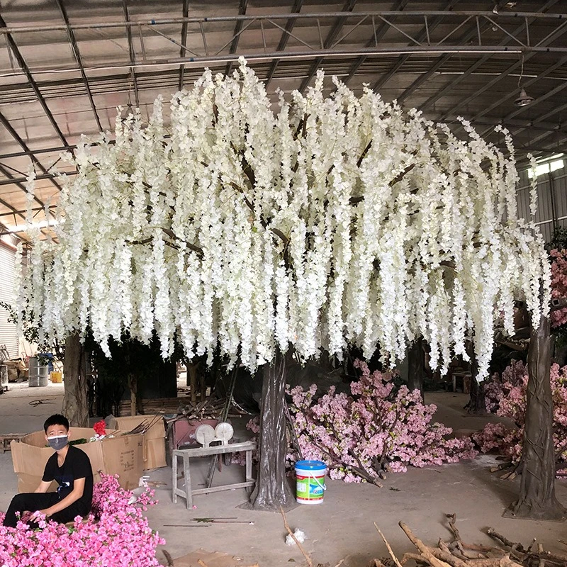 Simulation of white bean flower tree large wedding flower tree silk wisteria flower fake tree plant
Simulation of white bean flower tree large wedding flower tree silk wisteria flower fake tree plant