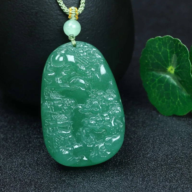 New Fashionable and Elegant Green Landscape Brand Pendant
New Fashionable and Elegant Green Landscape Brand Pendant