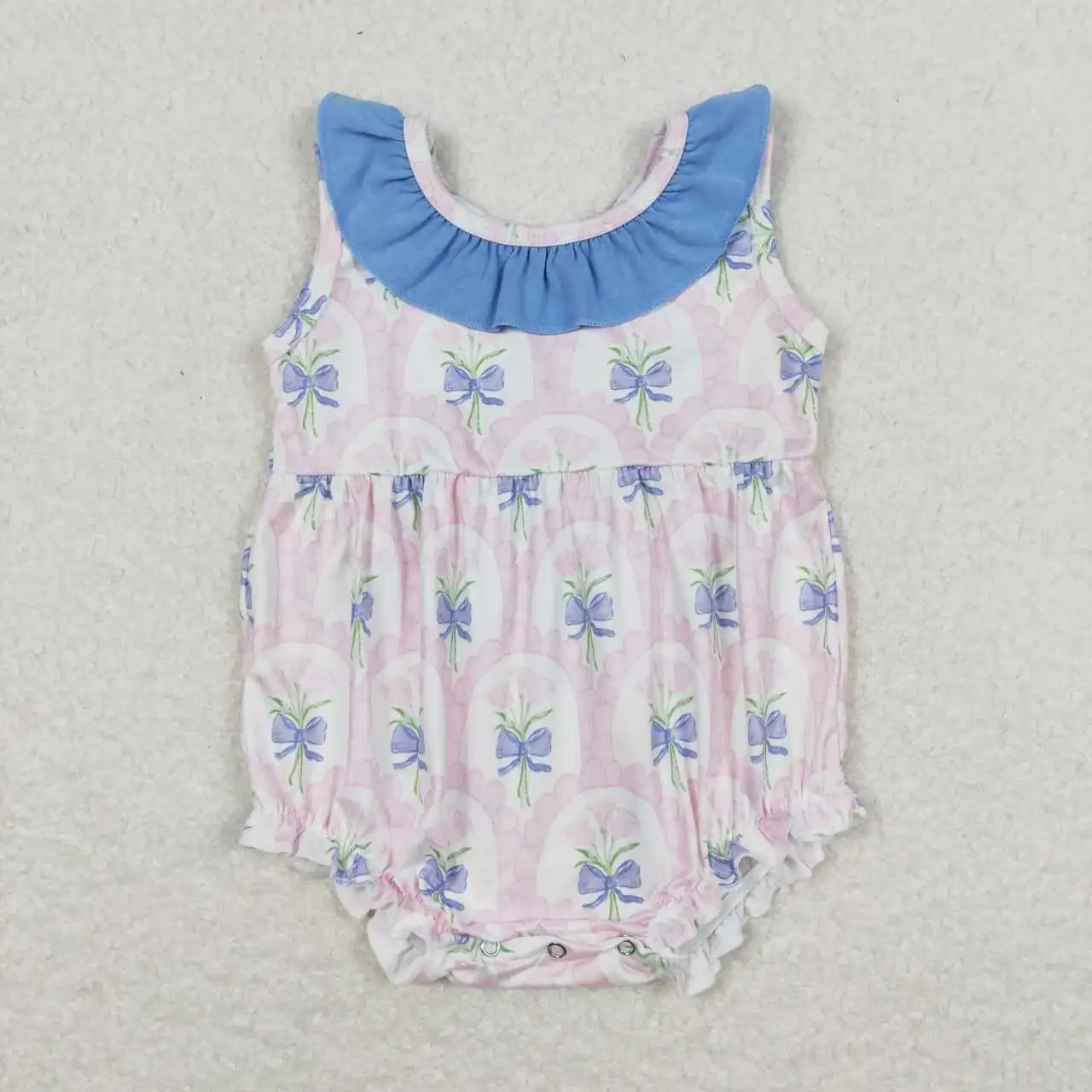 Wholesale hot sale western boutique clothing for baby kids newborn children toddler clothes Pink flowers Blue lace vest onesies
Wholesale hot sale western boutique clothing for baby kids newborn children toddler clothes Pink flowers Blue lace vest onesies