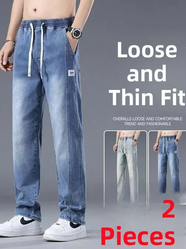 High Elasticity Straight Leg Loose Fit Thin Denim Jeans for Men Summer Casual Wear Resistant Work Trousers Youth Business Lon...
High Elasticity Straight Leg Loose Fit Thin Denim Jeans for Men Summer Casual Wear Resistant Work Trousers Youth Business Lon...
