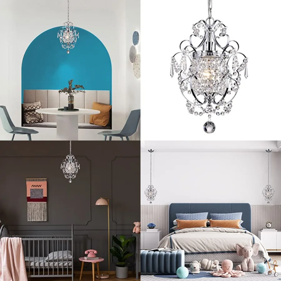 Amorette Mini Chandelier Crystal Chandeliers, 1 Light Modern Elegant Glam Ceiling Light Fixture, Adjustable Hanging Lighting fo
Amorette Mini Chandelier Crystal Chandeliers, 1 Light Modern Elegant Glam Ceiling Light Fixture, Adjustable Hanging Lighting fo