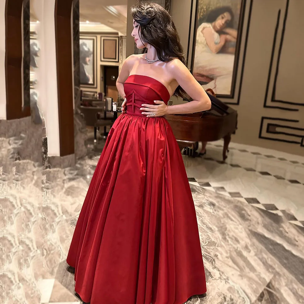 Boat Neck Sexy Backless Prom Gown Sleeveless A-line Satin Formal Party Dress Pleat Evening Dresses فساتين مناسبة رسمية
Boat Neck Sexy Backless Prom Gown Sleeveless A-line Satin Formal Party Dress Pleat Evening Dresses فساتين مناسبة رسمية