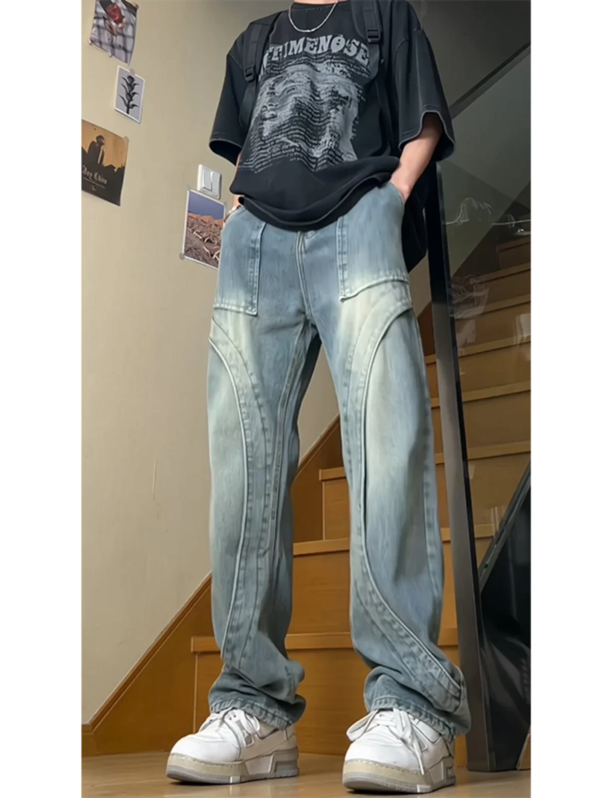 Мужские джинсы Deconstructed: весенне-осенние, с высокой талией, свободные, прямые, расклешенные, утягивающие, повседневные брюки
Мужские джинсы Deconstructed: весенне-осенние, с высокой талией, свободные, прямые, расклешенные, утягивающие, повседневные брюки