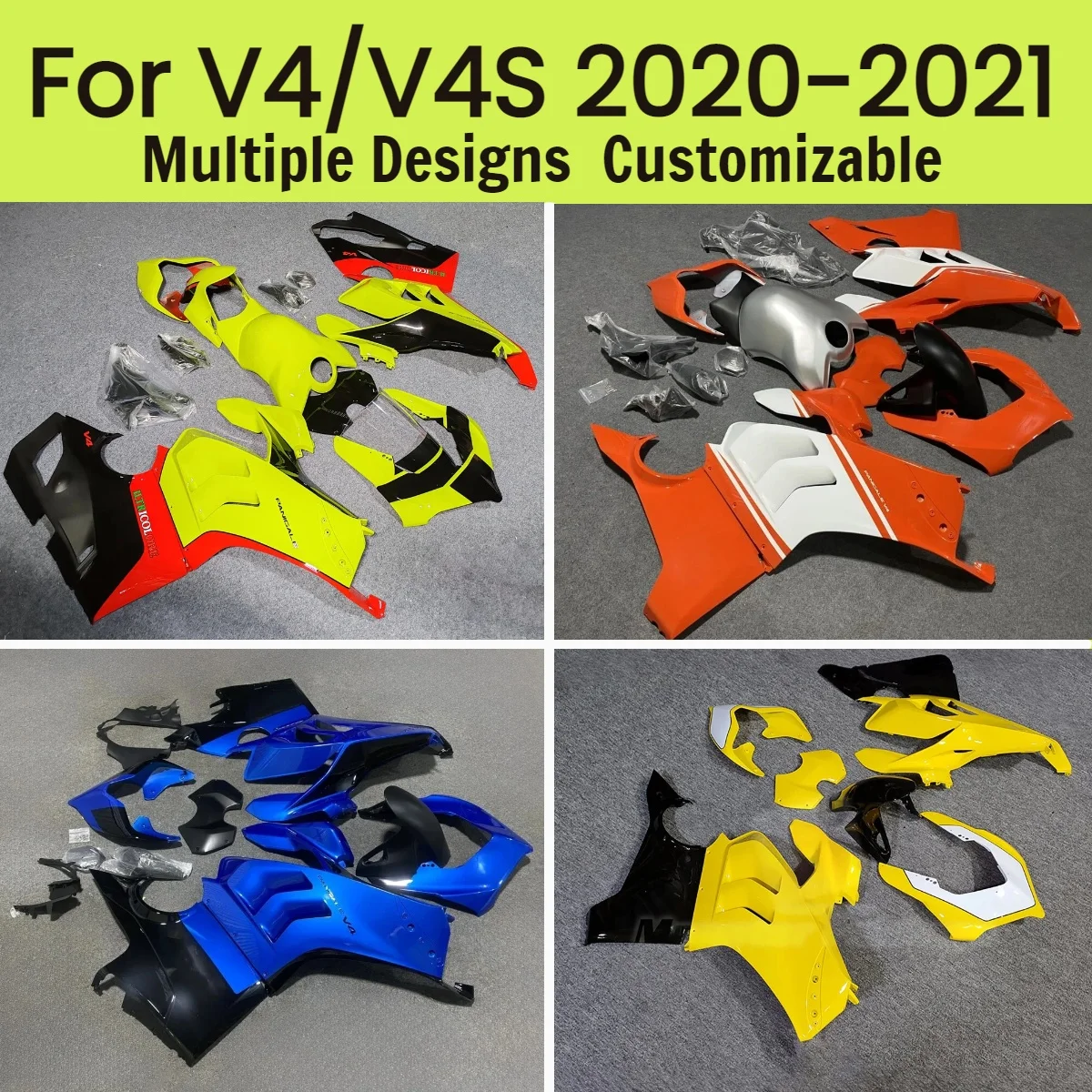 For DUCATI Panigaie V4S 2020 2021 New Style Fairing Kit V4 20 21 Motorcycle Accessories Fairings Parts Set
For DUCATI Panigaie V4S 2020 2021 New Style Fairing Kit V4 20 21 Motorcycle Accessories Fairings Parts Set