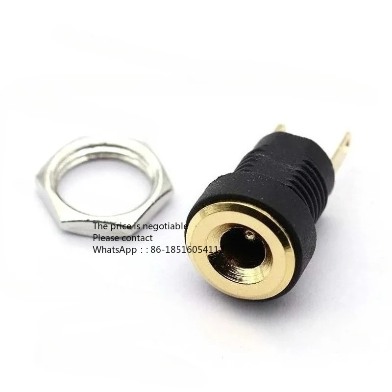 DC Power Supply Jack Socket 3.5mm 1.35mm Plug Adapter 2 Terminal Types GOLD PLATED Female Panel Mount DC-022B
DC Power Supply Jack Socket 3.5mm 1.35mm Plug Adapter 2 Terminal Types GOLD PLATED Female Panel Mount DC-022B