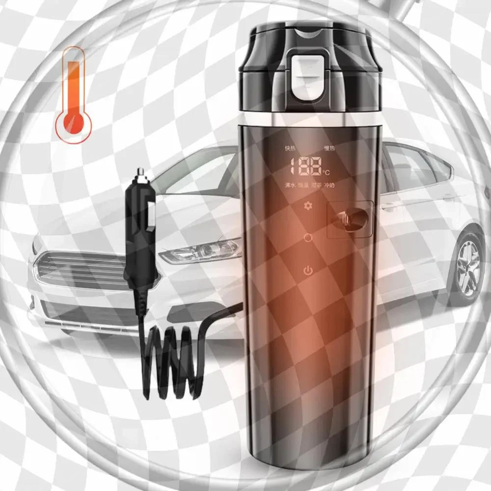 12V 24V Car Heating Cup Stainless Steel Smart Temperature Control Touch LCD Display Travel Coffee Mug Warmer Thermos Cup For Car
12V 24V Car Heating Cup Stainless Steel Smart Temperature Control Touch LCD Display Travel Coffee Mug Warmer Thermos Cup For Car