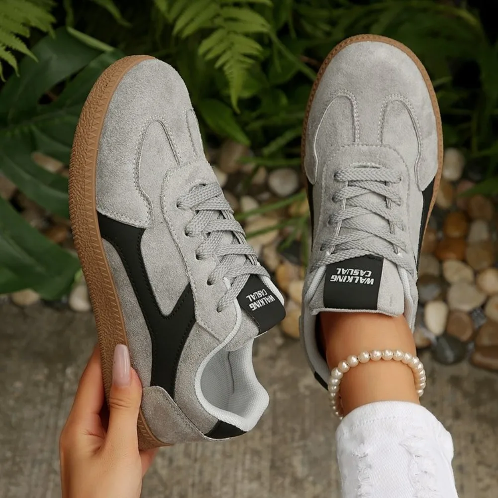 Large Size Women's round Toe Flat Bottom Sports Shoes Spring 2026 Lace-Up Low-Top Breathable Wear-Resistant Rubber Outsole
Large Size Women's round Toe Flat Bottom Sports Shoes Spring 2026 Lace-Up Low-Top Breathable Wear-Resistant Rubber Outsole