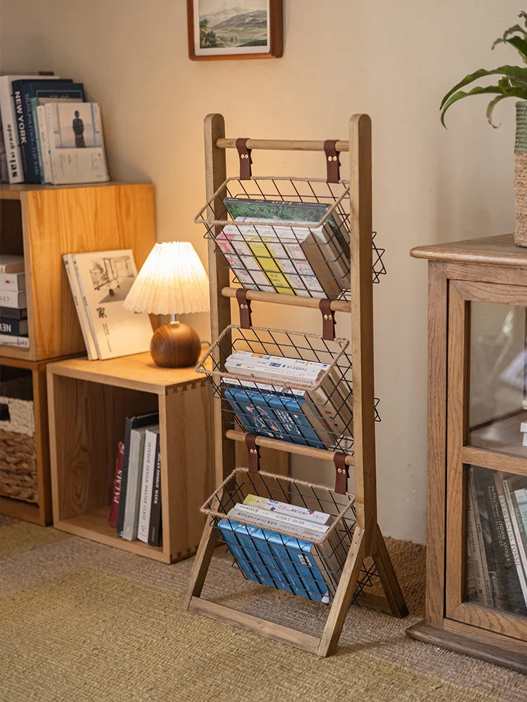 Solid wood bookshelf magazine rack floor-to-ceiling ultra-thin newspaper rack children's picture book storage rack
Solid wood bookshelf magazine rack floor-to-ceiling ultra-thin newspaper rack children's picture book storage rack