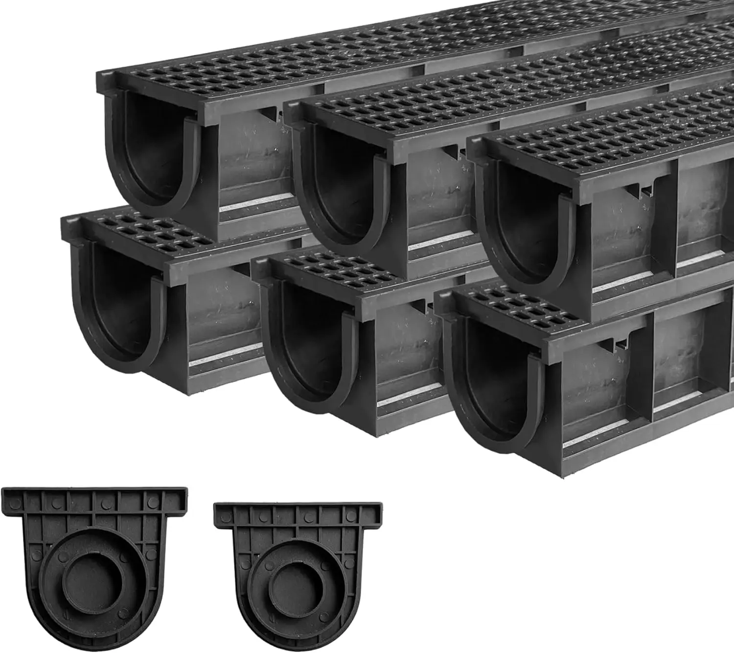 A15 Deep Profile HDPE Trench Drain 39 4Lx6 1Wx5 5H in Channel Drain with Grates 6 Pack Total Length 236 22 in Plastic Yard
A15 Deep Profile HDPE Trench Drain 39 4Lx6 1Wx5 5H in Channel Drain with Grates 6 Pack Total Length 236 22 in Plastic Yard