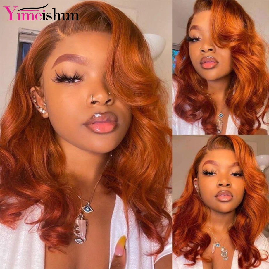 Orange Brown Human Hair Lace Frontal Wigs Body Wave Wig #30 Colored 13*4 Transparent Lace Front Human Hair Wigs Remy
Orange Brown Human Hair Lace Frontal Wigs Body Wave Wig #30 Colored 13*4 Transparent Lace Front Human Hair Wigs Remy