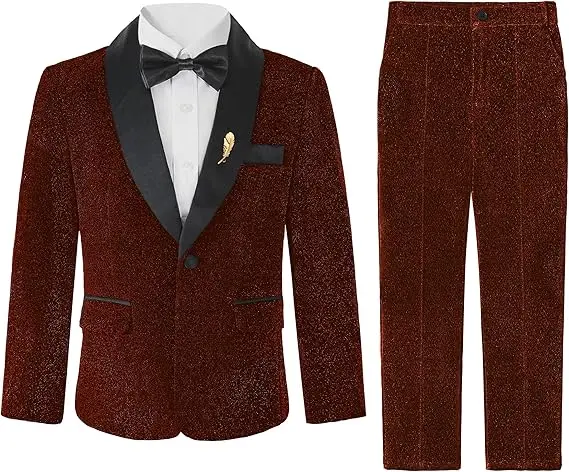 Spring Autumn Boys Suits Children's Shiny Piano Host Performance Tuxedo Kids Glitter Blazer Set For Christmas Wedding
Spring Autumn Boys Suits Children's Shiny Piano Host Performance Tuxedo Kids Glitter Blazer Set For Christmas Wedding