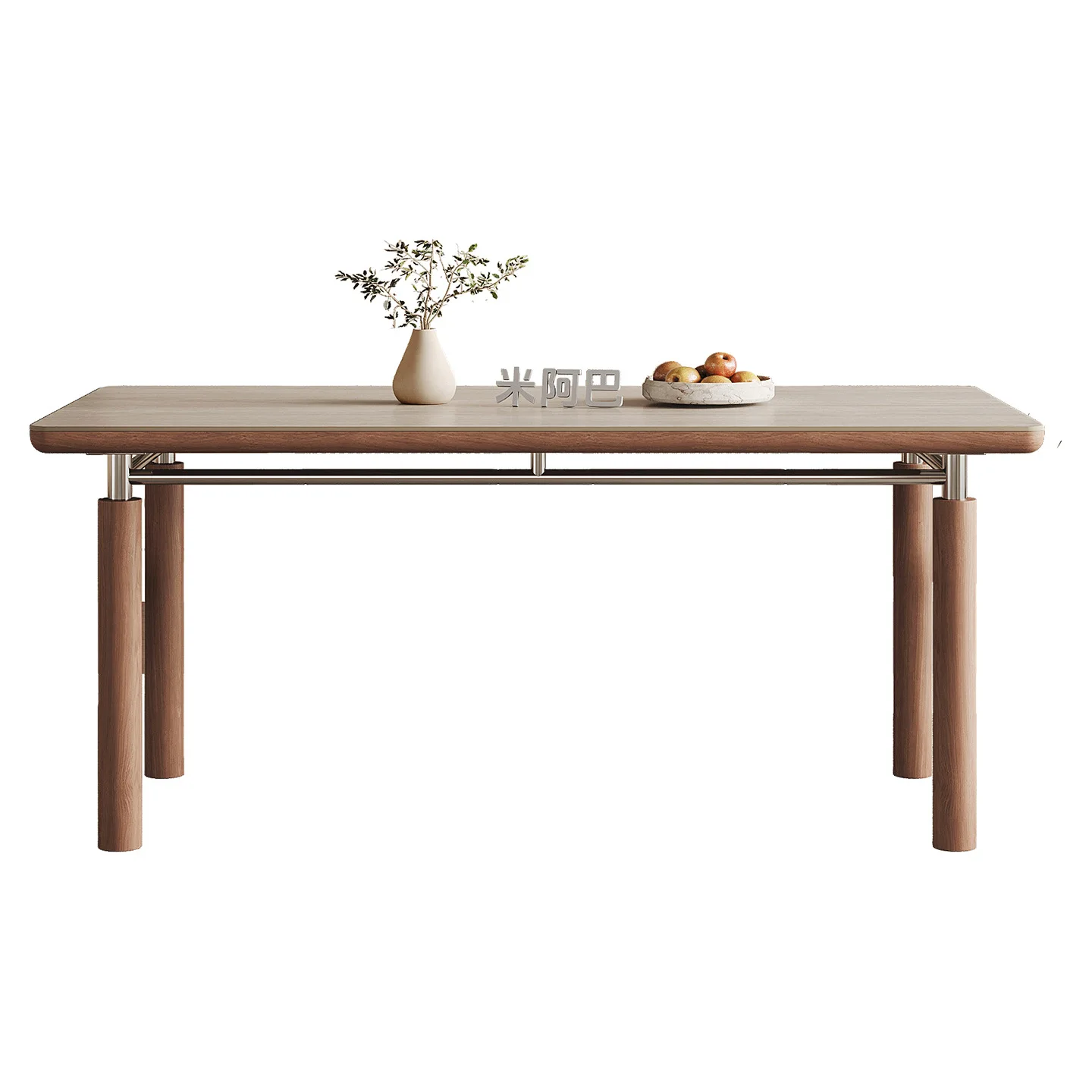 Bauhaus rock slab solid wood dining table and chairs 5 new travertine American retro home small apartment French antique style 
Bauhaus rock slab solid wood dining table and chairs 5 new travertine American retro home small apartment French antique style