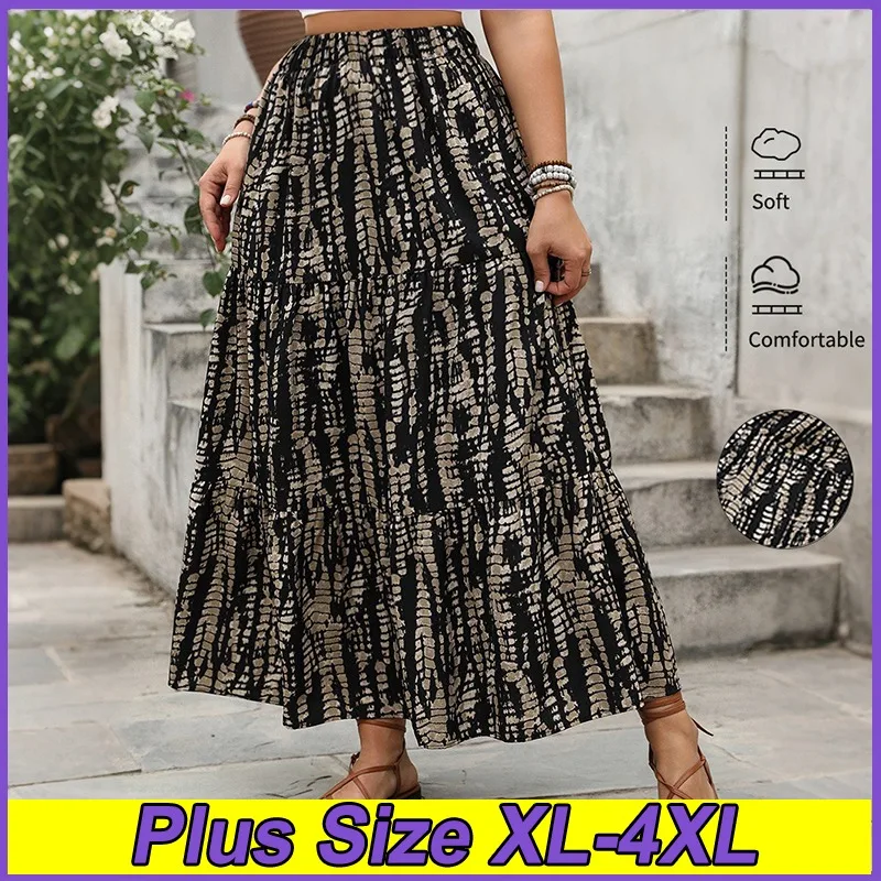 Women Plus Size Shirts For Summer Holiday Tourism Beach Skirt XL-4XL Breathable And Loose Casual Wear Lady High Waist Clothing
Women Plus Size Shirts For Summer Holiday Tourism Beach Skirt XL-4XL Breathable And Loose Casual Wear Lady High Waist Clothing
