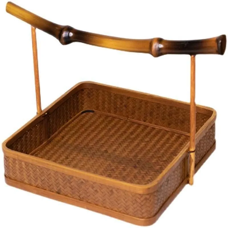 Antique Portable Bamboo Tea Tray Handmade Woven Large Rectangular round Fruit Basin for Home Decor And Kitchen
Antique Portable Bamboo Tea Tray Handmade Woven Large Rectangular round Fruit Basin for Home Decor And Kitchen