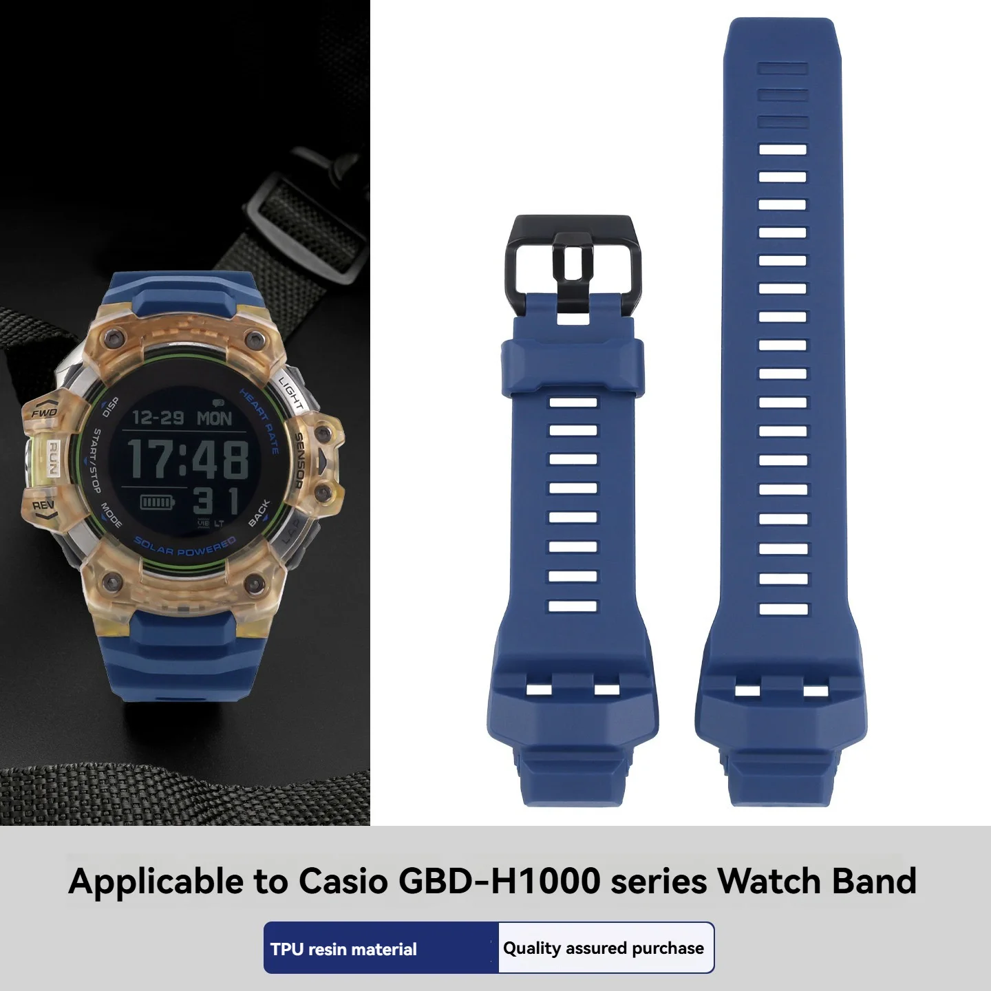 Breathable Soft Resin Rubber Watch Strap for Casio G-Shock GBD-H1000, Replacement Outdoor Sport Band with watch accessories
Breathable Soft Resin Rubber Watch Strap for Casio G-Shock GBD-H1000, Replacement Outdoor Sport Band with watch accessories