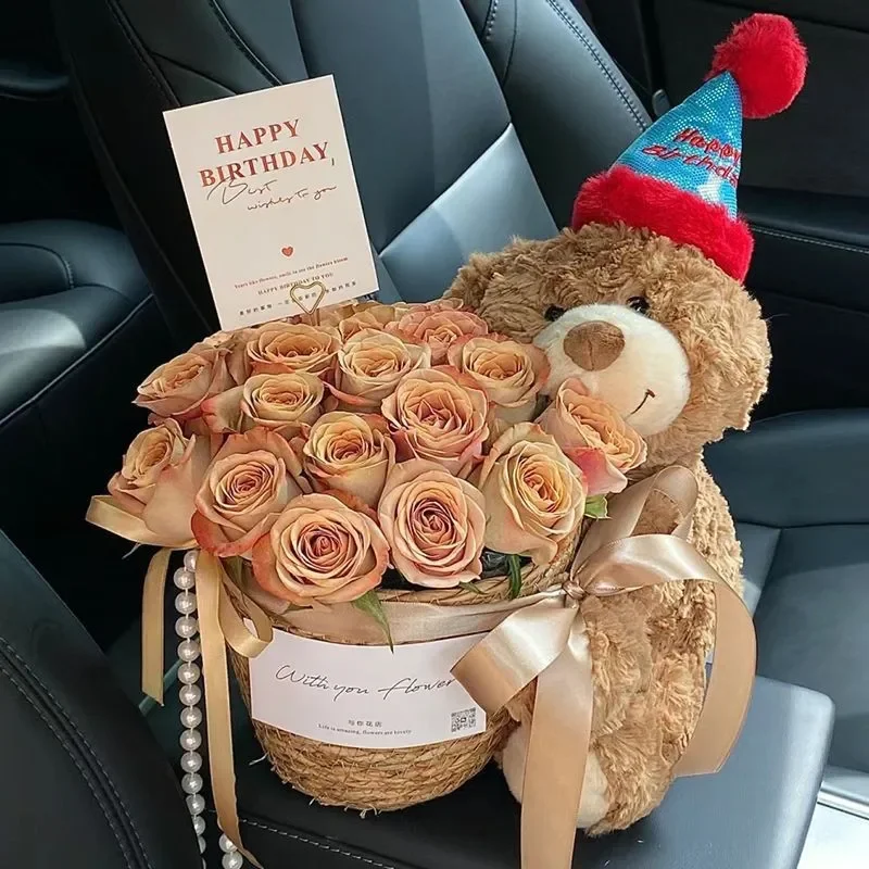 Valentines Day Gift Rose Bear Doll Eternal Flower Bouquet Soap Flower Valentines Day Gift Companion Gift Boxes for flowers Rosas
Valentines Day Gift Rose Bear Doll Eternal Flower Bouquet Soap Flower Valentines Day Gift Companion Gift Boxes for flowers Rosas