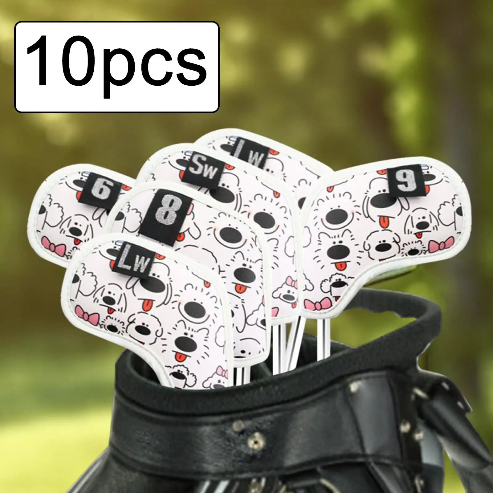 10Pcs Golf Iron Head Covers Golf Protection Puppy Pattern Supplies Accessories Club Headcover for Games Training Outdoor Sports
10Pcs Golf Iron Head Covers Golf Protection Puppy Pattern Supplies Accessories Club Headcover for Games Training Outdoor Sports