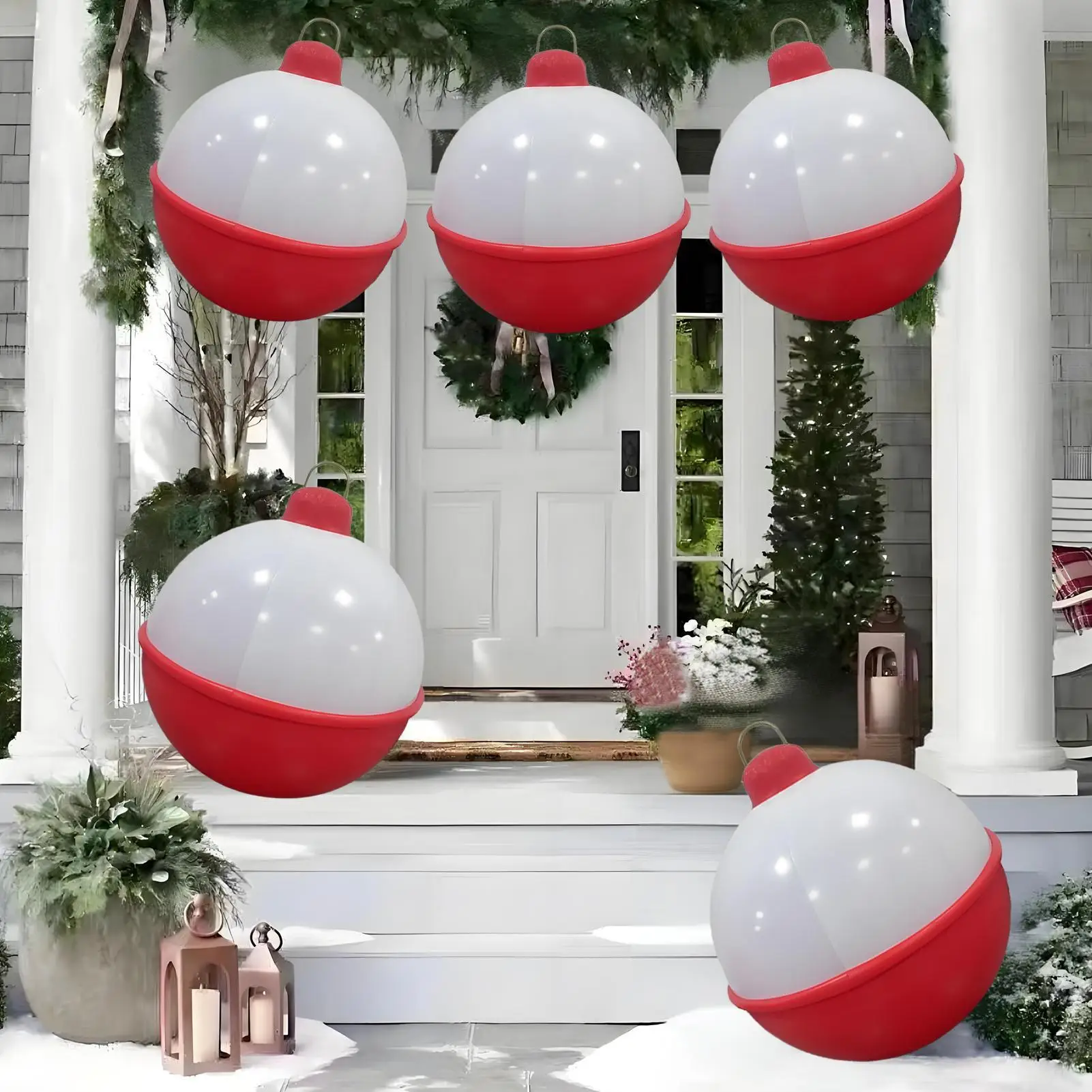 Надувной рождественский шар 24-дюймовый большой надувной декор для двора, праздничный орнамент, подвесной для балясок, ветвей, газонов, пола
Надувной рождественский шар 24-дюймовый большой надувной декор для двора, праздничный орнамент, подвесной для балясок, ветвей, газонов, пола