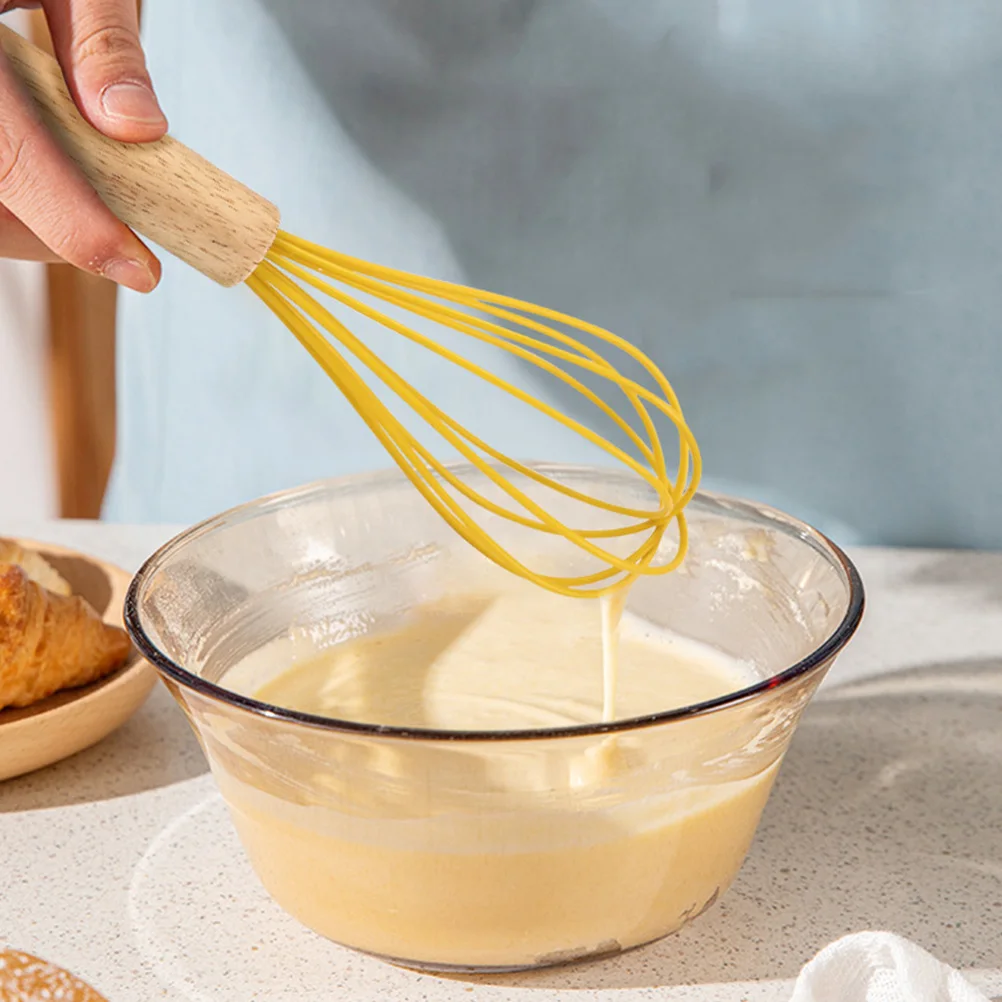 3Pcs Easy Operate Egg Whisk Silicone Wood Beat Eggs Quickly Labor Saving Kitchen Accessory Egg Whisk Silicone Cream Frother
3Pcs Easy Operate Egg Whisk Silicone Wood Beat Eggs Quickly Labor Saving Kitchen Accessory Egg Whisk Silicone Cream Frother