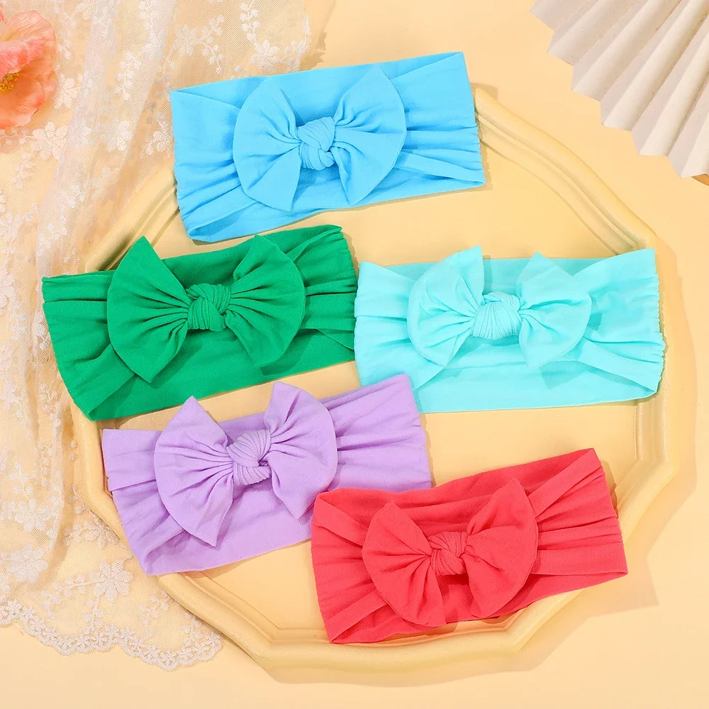 5Pcs/Set Bright Nylon Solid Color Baby Headband Set 3.5inch Bowknot Casual Headties Soft and Non Damaging Headdress Gifts
5Pcs/Set Bright Nylon Solid Color Baby Headband Set 3.5inch Bowknot Casual Headties Soft and Non Damaging Headdress Gifts