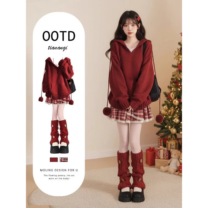 Cisas Theme Winter Faion Вязаный свитер и комплект Dr Юбка с высокой талией V-Ne Long Sve Праздничный наряд
Cisas Theme Winter Faion Вязаный свитер и комплект Dr Юбка с высокой талией V-Ne Long Sve Праздничный наряд