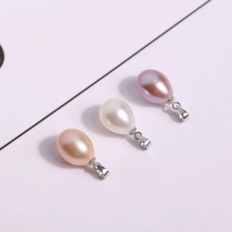 7-8mm Rice Shape White Pink Purple Freshwater Pearl Pendant for Women 925 Sterling Silver Charms DIY Female Pendant Necklaces
7-8mm Rice Shape White Pink Purple Freshwater Pearl Pendant for Women 925 Sterling Silver Charms DIY Female Pendant Necklaces