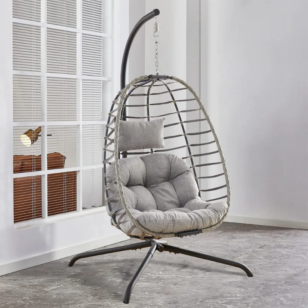 Hanging Egg Hammock Indoor Outdoor with Stand, Wicker Rattan Hammocks Swing Egg Chair with UV Resistant Cushion, Hammock
Hanging Egg Hammock Indoor Outdoor with Stand, Wicker Rattan Hammocks Swing Egg Chair with UV Resistant Cushion, Hammock